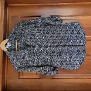 Express V-neck Button Down Blouse